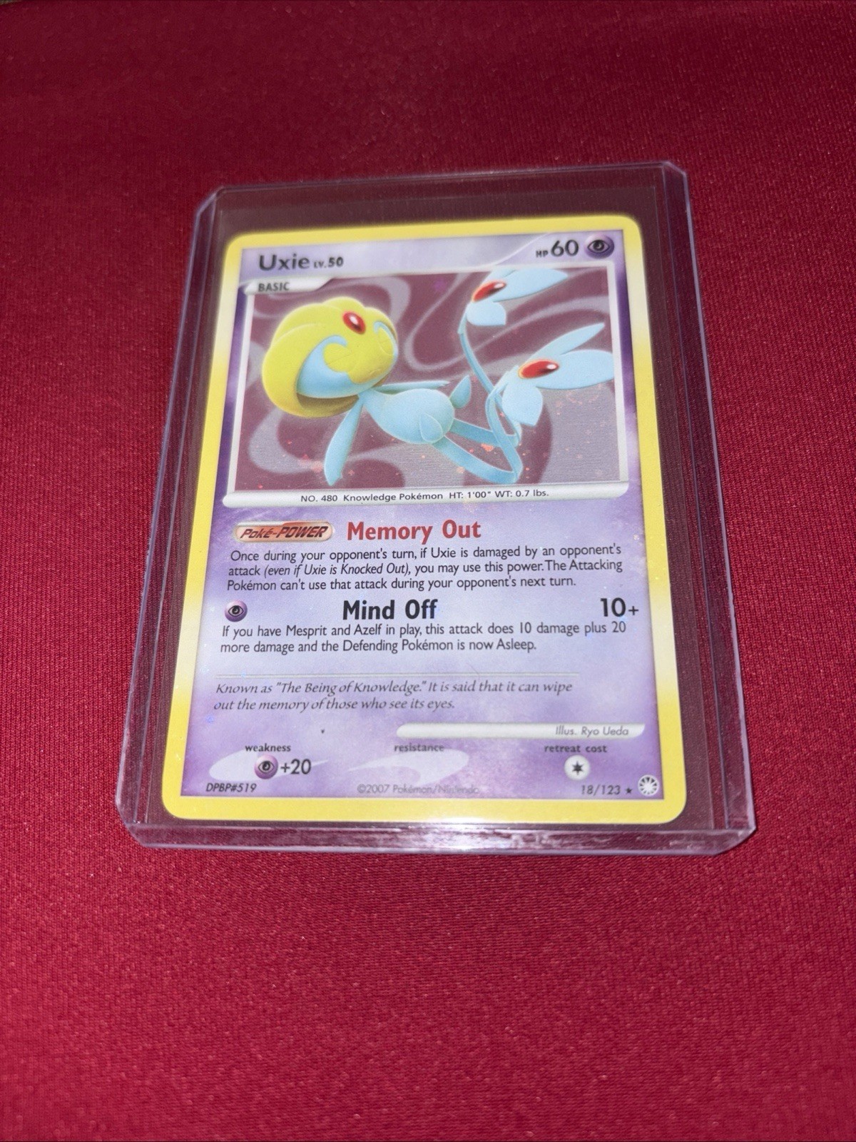Uxie 18/123 Holo Mysterious Treasures NM