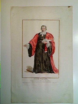 Omer Talon, Avocat Général au Parlement de Paris, Kupferstich, altcoloriert, Duf