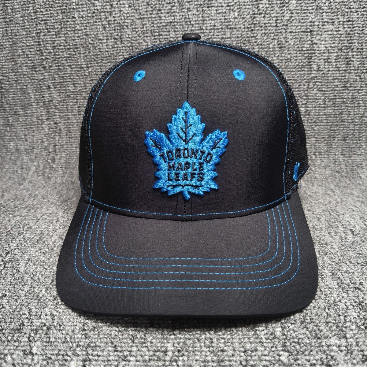 '47 Brand Toronto Maple Leafs NHL Trucker Snapback Hat Black Blue Cap