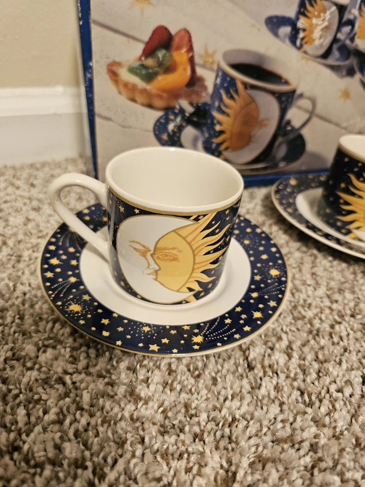 Juego de 4 tazas de café espresso Galaxy de Sakura Inc V134/15 Foto 3 de 4