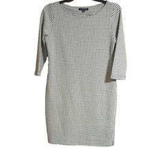 Sharagano Women's Sheath Dress Houndstooth Size 14 Retro Workwear