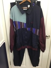 Vintage 80's Retro MacGregor Men's 2 Pc. Multicolor Colorblock Track Suit Large