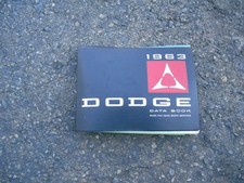 Mopar 1963 Dodge Polara Dart Truck Data Book 426 Max Wedge  Minty