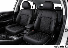 Hyundai i20 i30 Kona Sitzbezüge Komplettset Kunstleder Schwarz Weiß-Nähte
