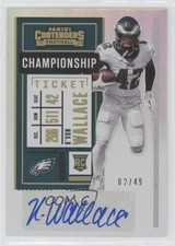 2020 Panini Contenders Rookie Championship Ticket 2/49 K'Von Wallace Auto 1q7