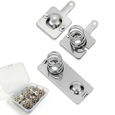 12 Pairs AA Battery Spring Replacement Kit, Nickel Plated Contact Plates  Conve
