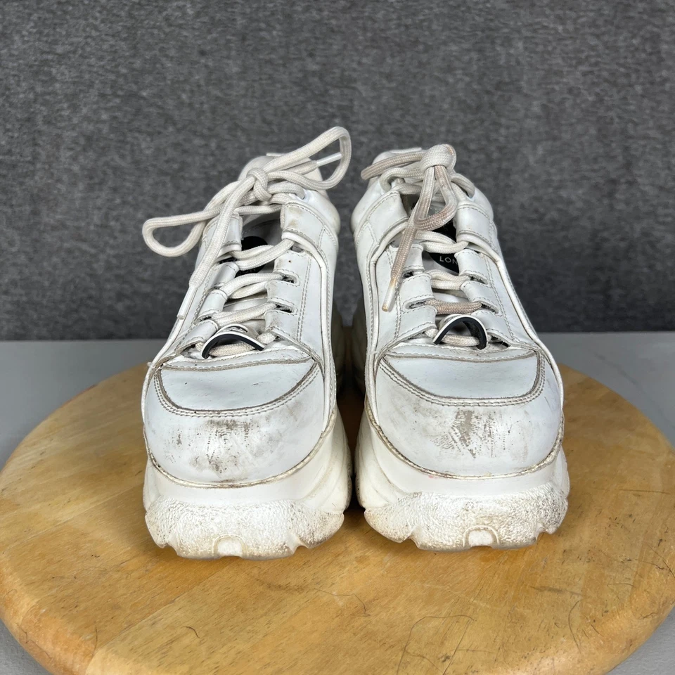 Zapatillas de plataforma Buffalo London Reino Unido 37/US 6/6,5 cuero blanco grueso especias Foto 3 de 4