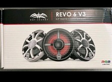Wet Sounds REVO 6 XW-B V3 6.5" 2-Way Marine Coaxial Speakers Black Grilles PAIR