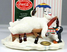 COCA COLA HERITAGE COLLECTION 1996 COOL BREAK RELAXING POLAR BEAR FIGURINE 77005