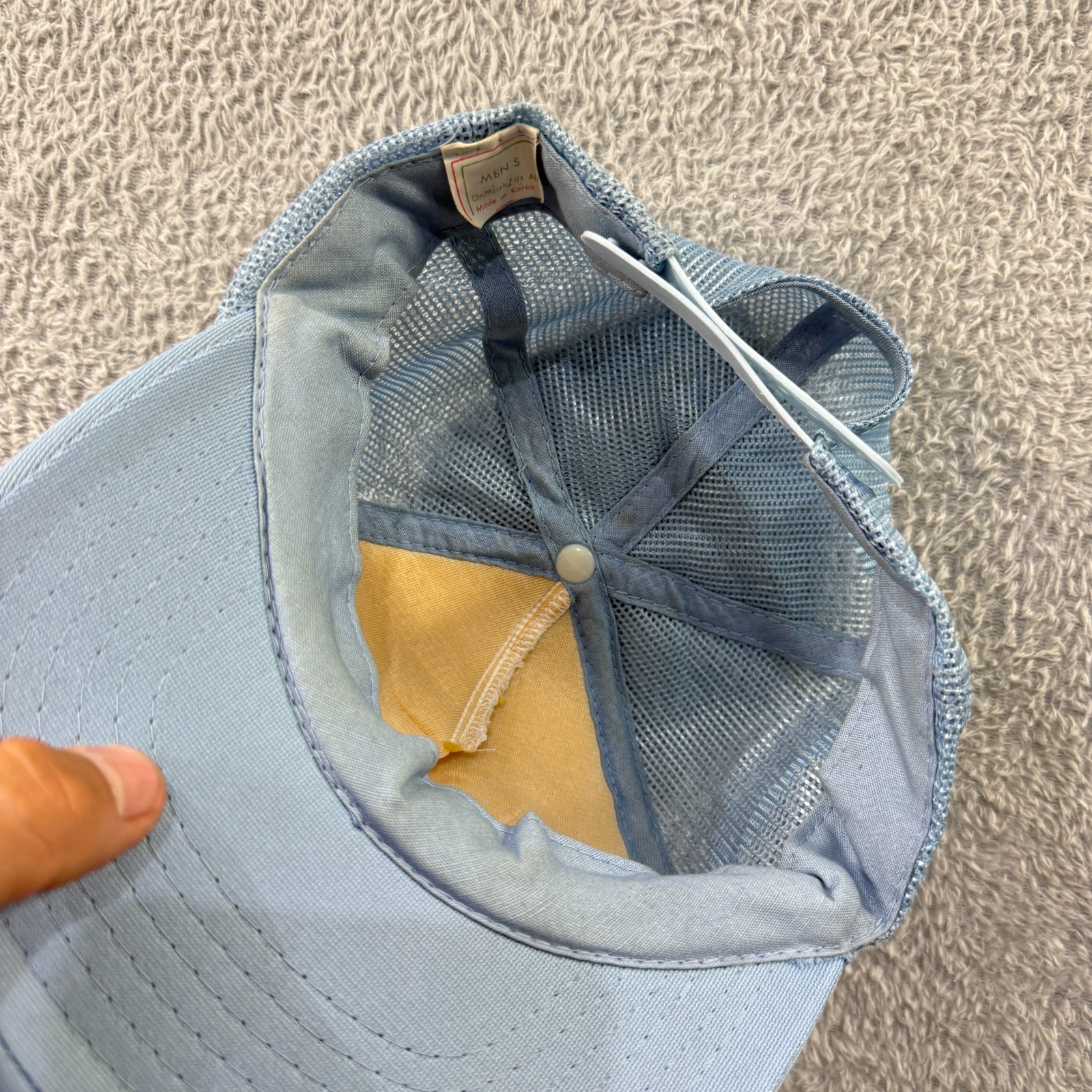 Vintage Schoonhoven Farms 80's Blue White Mesh Trucker Snapback Cap image 5