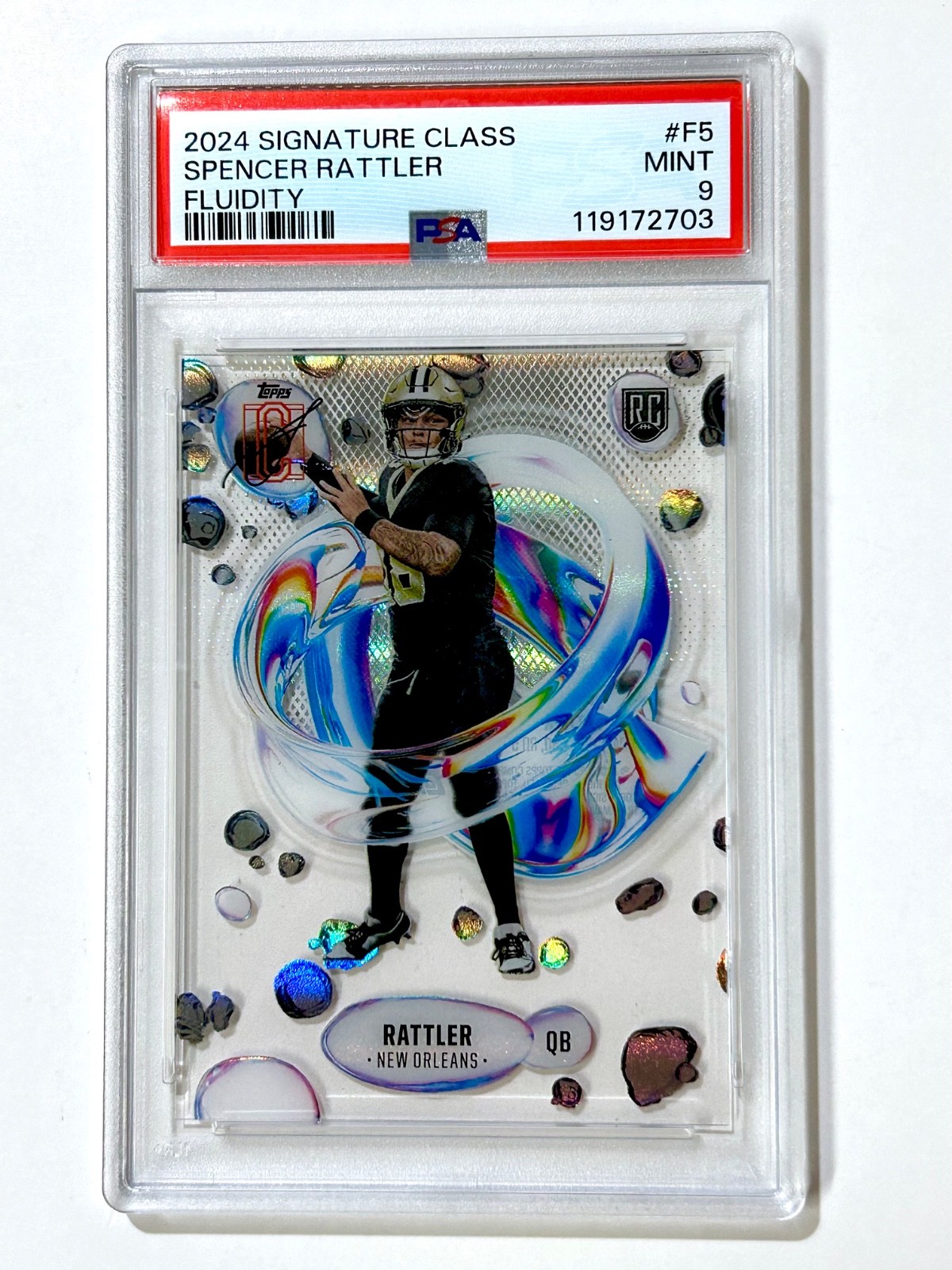 2024 Topps Signature Class SPENCER RATTLER #F-5 FLUIDITY PSA-9 - RC