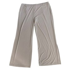 Susan Graver Liquid Knit Wide-Leg Pants Butto...