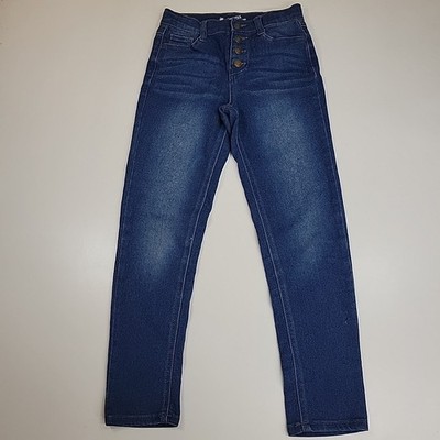 Princess Collection Button-Fly Jeans Child Size 8 Stretch Straight Leg Tappered