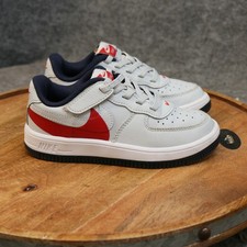 Nike Force 1 Low Easyon LV8 Youth Size 12C Gray Red Athletic Shoes FV7856-001