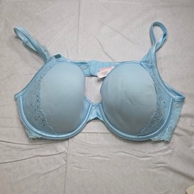 Victoria's Secret Bra LOT OF 3 38C Incredible Perfect Shape Blue Beige White