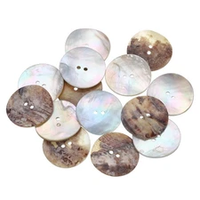 14 Pcs Natural Shell Button, 2 Hole 28mm Mother of Pearl Button, Multicolored