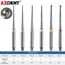 AZDENT Dental Microscope Endo Tungsten Carbide Burs RA 2.35mm Low Speed 31/34mm
