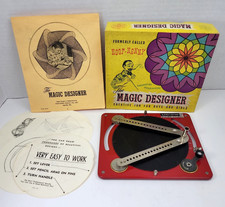 Vtg Magic Designer Hoot Nanny Drawing Set Incomplete VIDEO Early Spirograph Art