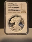 2026-P Proof $1 American Silver Eagle Congratulations Set NGC PF69UC Brown Label