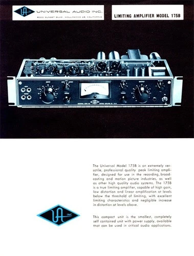 Universal Audio UA 175 B Limiting Amplifier Operating Manual + 175A + 176 + 177