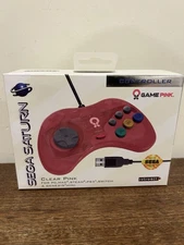 Sega Saturn - Retro-Bit Controller Clear Pink Limited Run Games - Brand New
