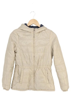 UNITED COLORS OF BENETTON Kinder Steppjacke Beige Gr. 158 mit Kapuze