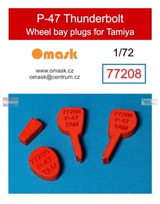 OMK77208 1:72 Omask Wheel Bay Plugs - P-47 Thunderbolt (TAM kit)