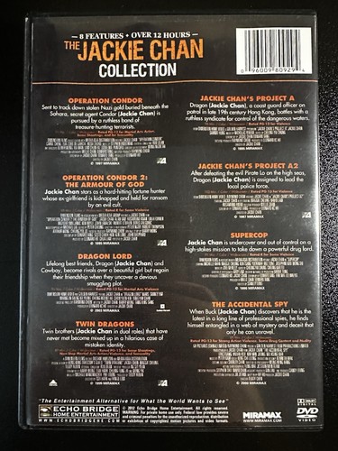The Jackie Chan Collection: 8 Film Set (DVD, 2012, 2-Disc Set) - Picture 2 of 3