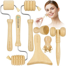 7-Piece Wood Therapy Facial Massage Set for Lifting  Anti-Aging