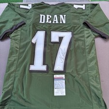 Nakobe Dean Autographed Signed XL Custom Eagles Jersey-JSA Witnessed