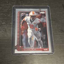 2025 Topps Chrome Football Emeka Egbuka Rookie Base Tampa Bay Buccaneers RC #312