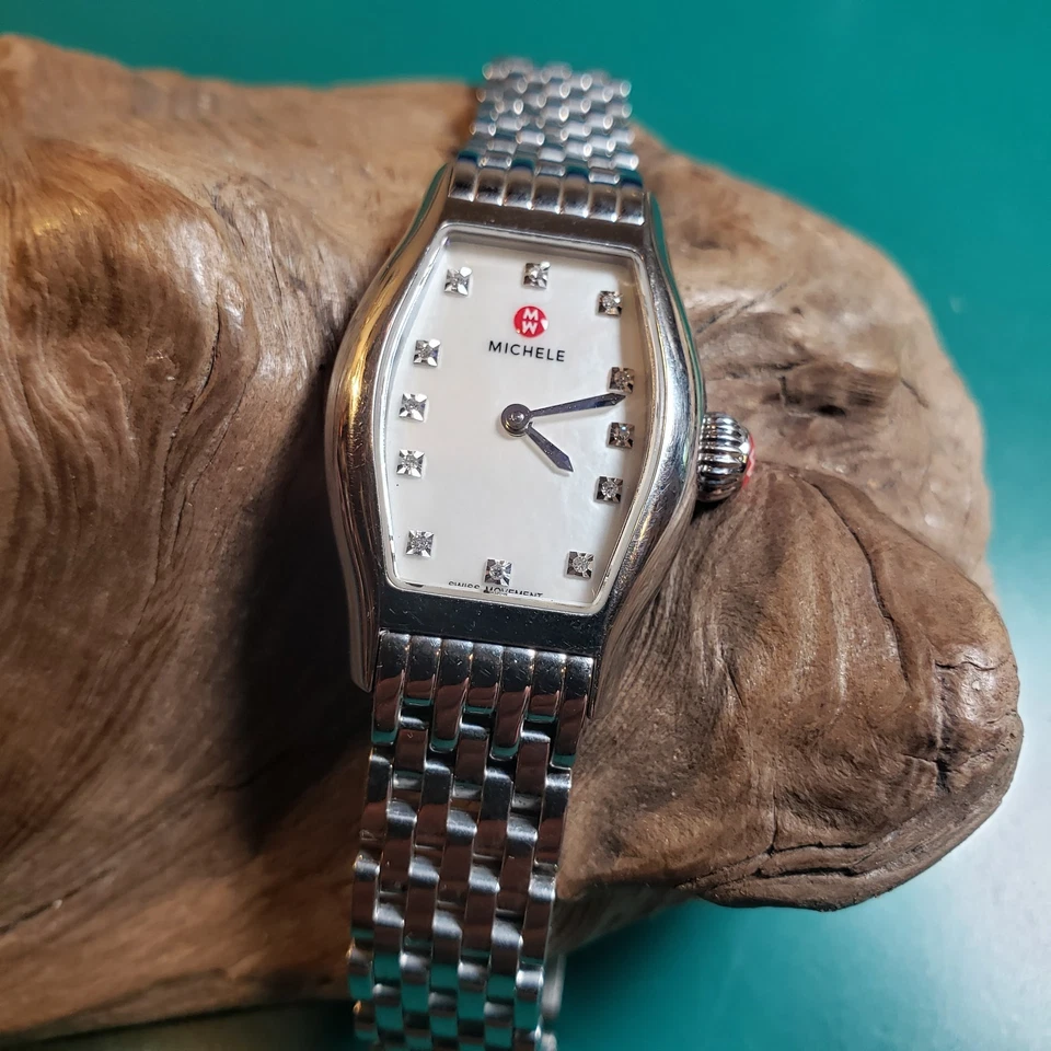 Reloj MICHELE Urban Coquette plata esfera diamante MW08A00A9046 EXCELENTE ESTADO Foto 2 de 4