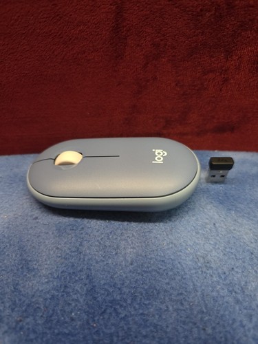 Blue Logitech Pebble M350 Bluetooth Wireless Mouse Slim Lightweight Multi-Device - Picture 2 of 4