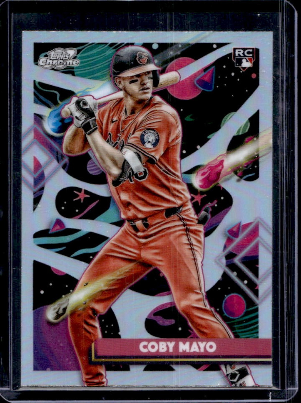 2025 Topps Cosmic Chrome Coby Mayo RC Refractor Rookie #154 Orioles