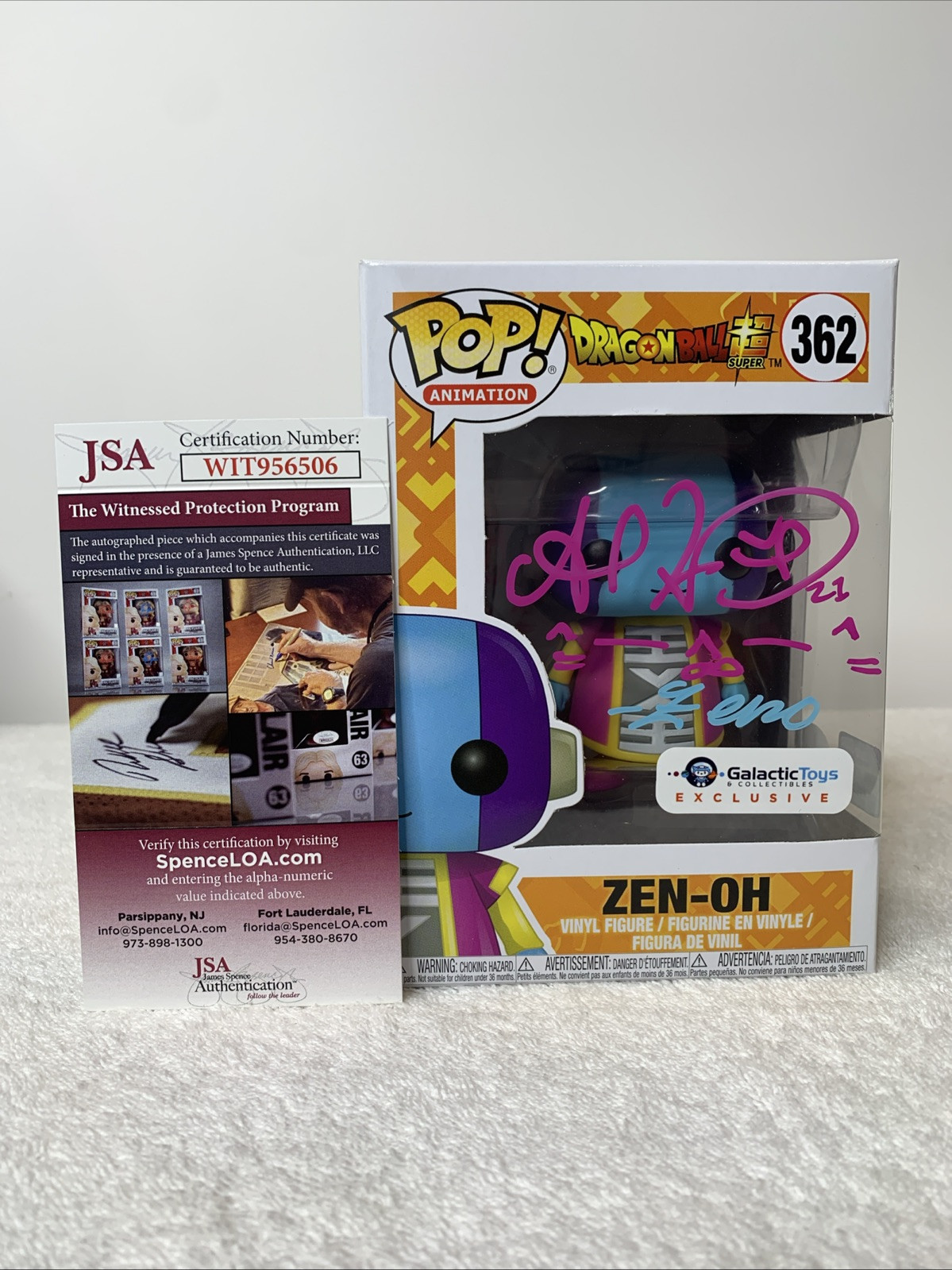 Funko Pop Zen-Oh Dragon Ball Z - 7BAP 1/135 - Signée Sarah Wiedenheit - Neuf