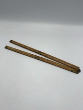 Vintage 1950s Rabone No 1375 24" Folding Rule Boxwood Brass Carpenter Ruler UK