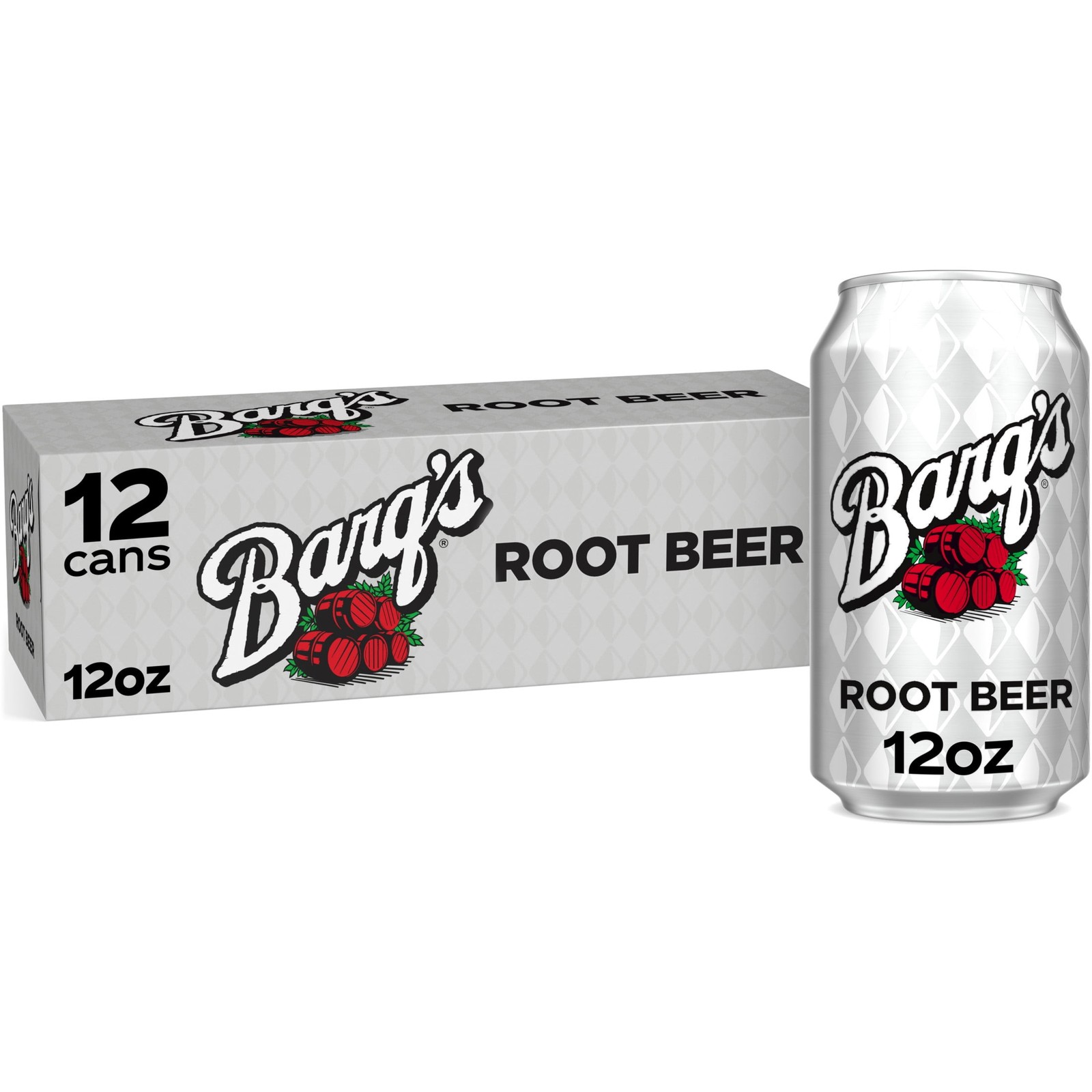 Barq's Root Beer Soda Pop, 12 fl oz 12-Pack Cans, Classic Fizzy Beverage