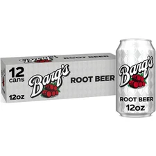 Barq's Root Beer Soda Pop, 12 fl oz 12-Pack Cans, Classic Fizzy Beverage