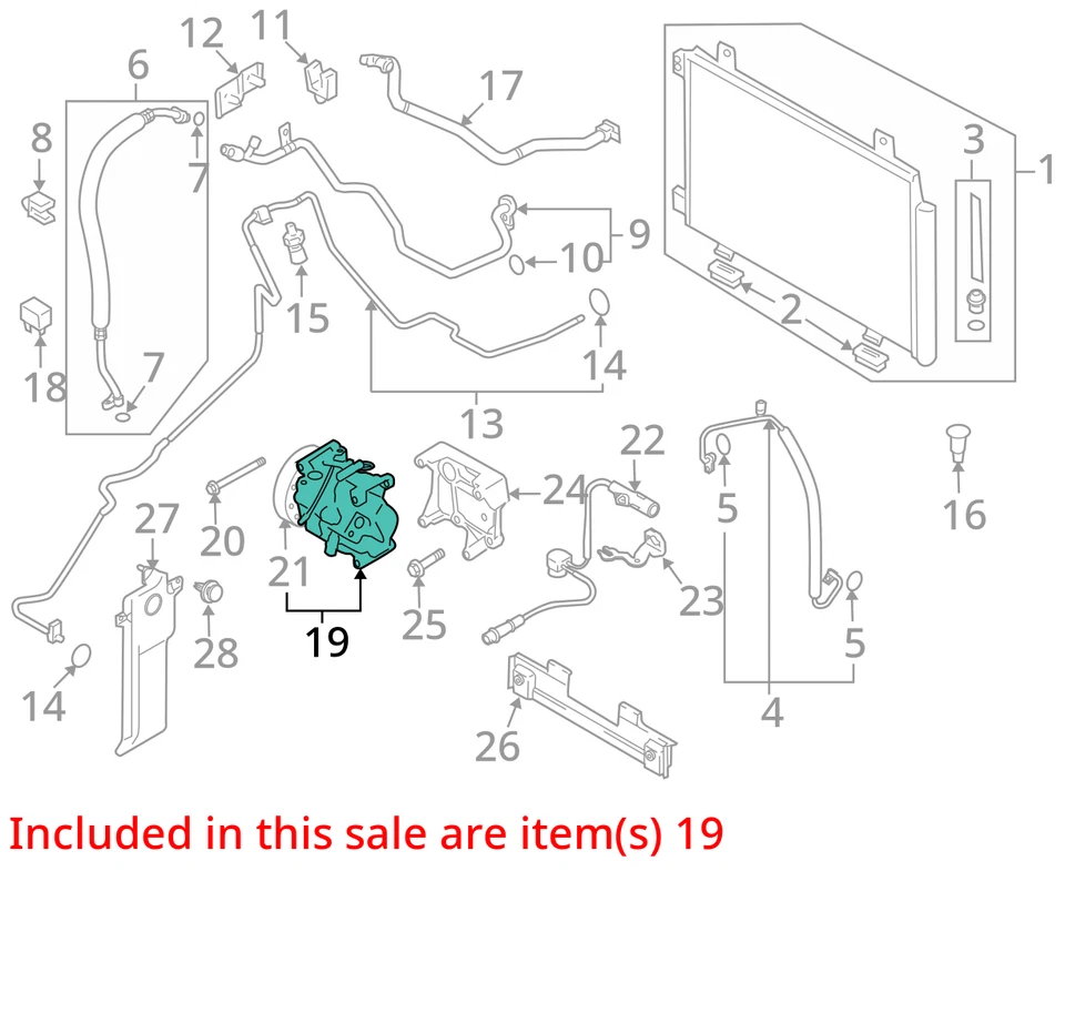 AC Compressor Fits 10-13 SX4 2467737 Foto 3 de 4