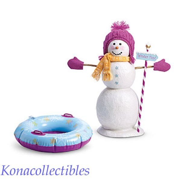 American Girl Snow Much Fun Snowman New! Retired Hat & Gloves