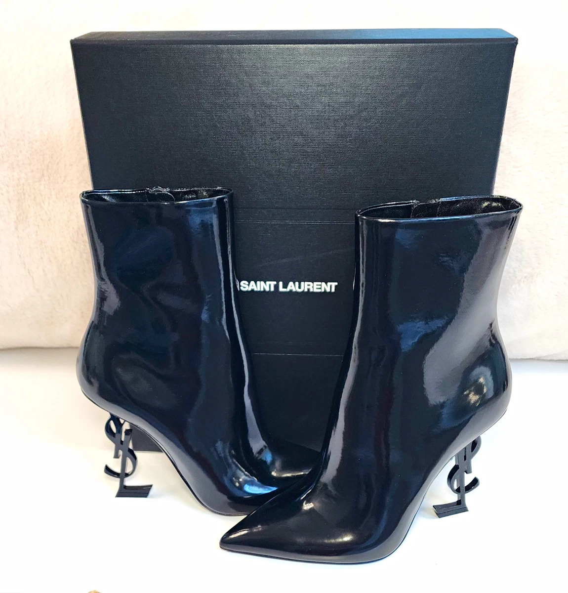 Saint Laurent Patent Leather Boots for Women for sale | eBay