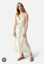Zara size M cream champagne panel slip dress BNWT