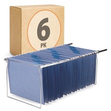 Hanging File Frames, Letter Size, Steel, 6 Pack (98620),Silver