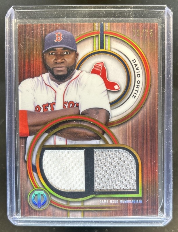2025 Topps Tribute David Ortiz Single-Player Dual Jersey Gold #/75 Red Sox