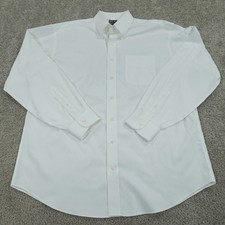 Jos A Bank Dress Shirt Mens 16.5 36 Regular Fit Button Down White Tux