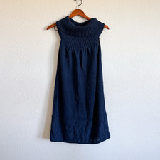100% Alpaca Ribbed Knit Dress, Size S