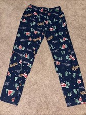 Old Navy PAJAMA Lounge PANTS Flannel BELIEVE Christmas Santa Adult M TALL