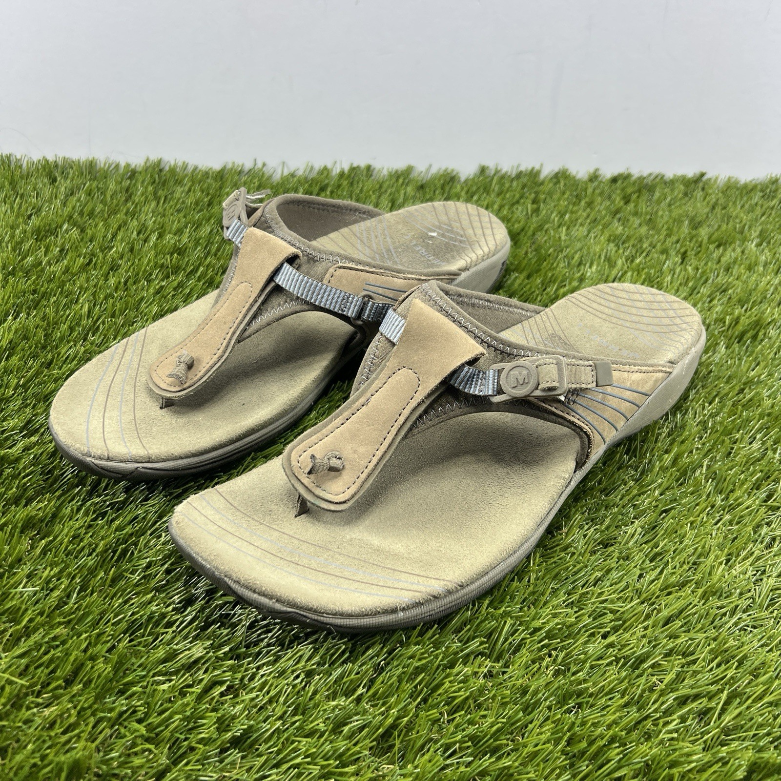 Merrell Pansy Infradito Sandali Donna Taglia 9 Pelle Piatto Comfort