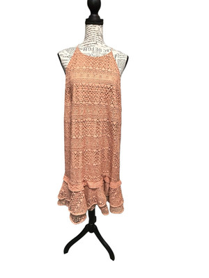 Cooper St. Women's Elizabeth Lace Halter Dress Cafe Creme Size 12 Cottagecore