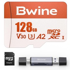 128G Micro SD Card, Read Speed up to 100MB/s, 4K UHD Video Support, with Digi...